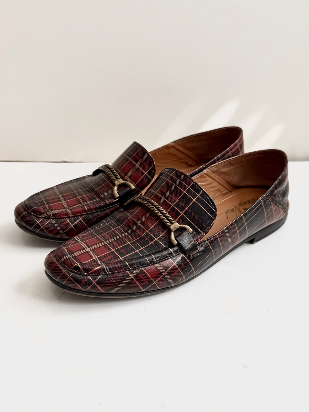 Patricia Nash Fia Tartan Plaid Loafers Size 8.5